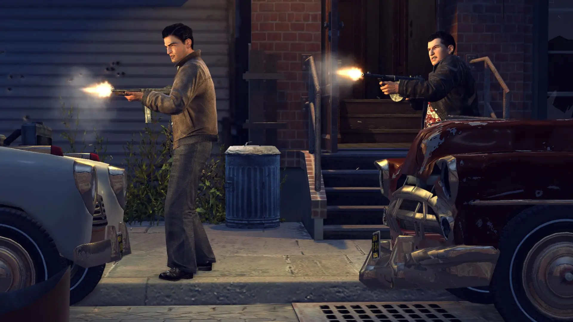 Tiroteo en un callejón de Empire Bay en Mafia II